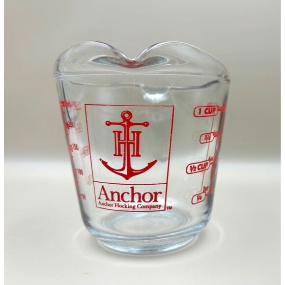 VTG Anchor Hocking Measuring Cup Red Lettering 1 Cup 696 - Picture 1 of 5